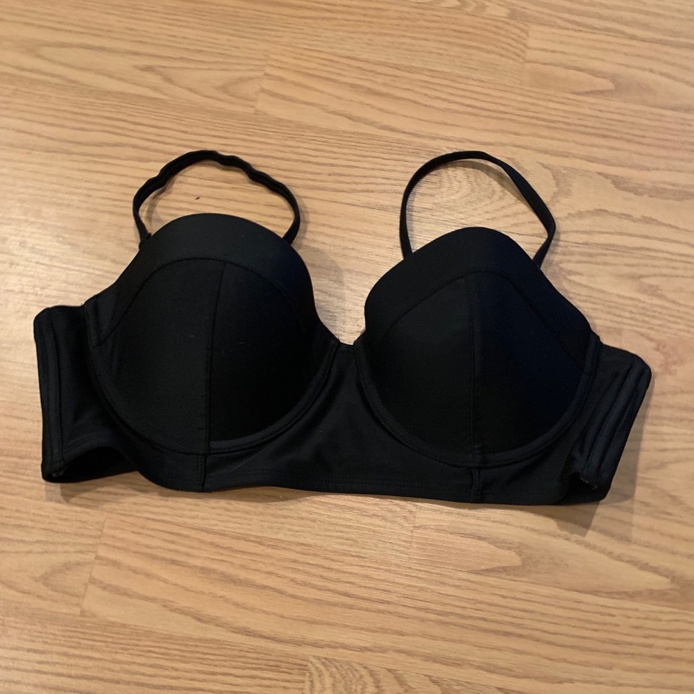 Simple black bikini top